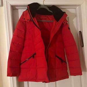 Calvin Klein Red Puffer Coat